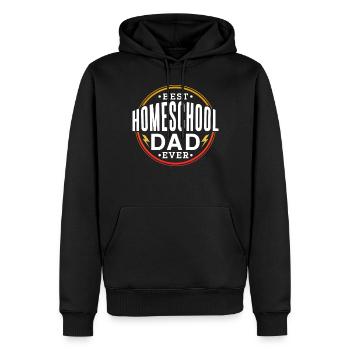 Bester Homeschool Papa Aller Zeiten Homeschooling - Männer Premium Bio Hoodie - Schwarz - Vorne - Nico (187cm)