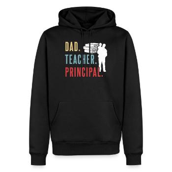 Vater Lehrer Schulleiter Papa Vatertag Homeschool - Männer Premium Bio Hoodie - Schwarz - Vorne - Nico (187cm)