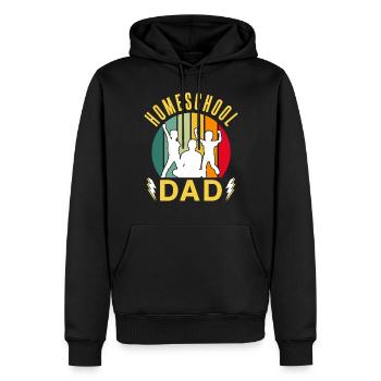 Homeschool Papa Homeschooling Vater Vatertag - Männer Premium Bio Hoodie - Schwarz - Vorne - Nico (187cm)