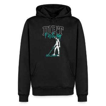 Pêche à la saleté Détection des métaux Détection des métaux - Sweat à capuche Premium bio Homme - noir - Devant - Nico (187cm)