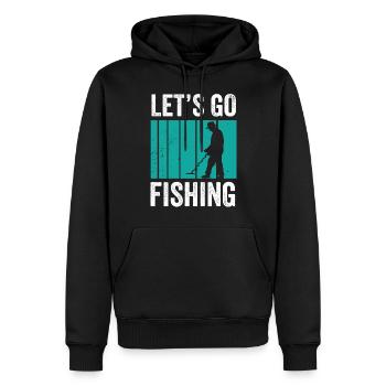 Allons à la pêche à la saleté Détection de métaux - Sweat à capuche Premium bio Homme - noir - Devant - Nico (187cm)