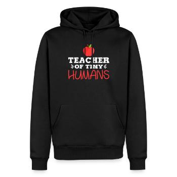 Teacher of Tiny Humans Kindergarten Lehrer - Männer Premium Bio Hoodie - Schwarz - Vorne - Nico (187cm)