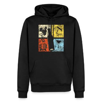 Sommelier Wine Drinking Tasting - Männer Premium Bio Hoodie - Schwarz - Vorne - Nico (187cm)