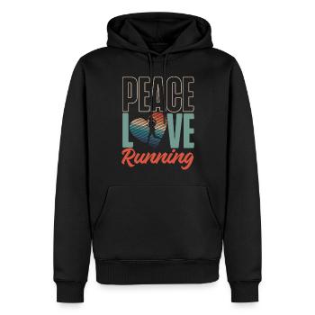 Running Runner Half Marathon - Männer Premium Bio Hoodie - Schwarz - Vorne - Nico (187cm)