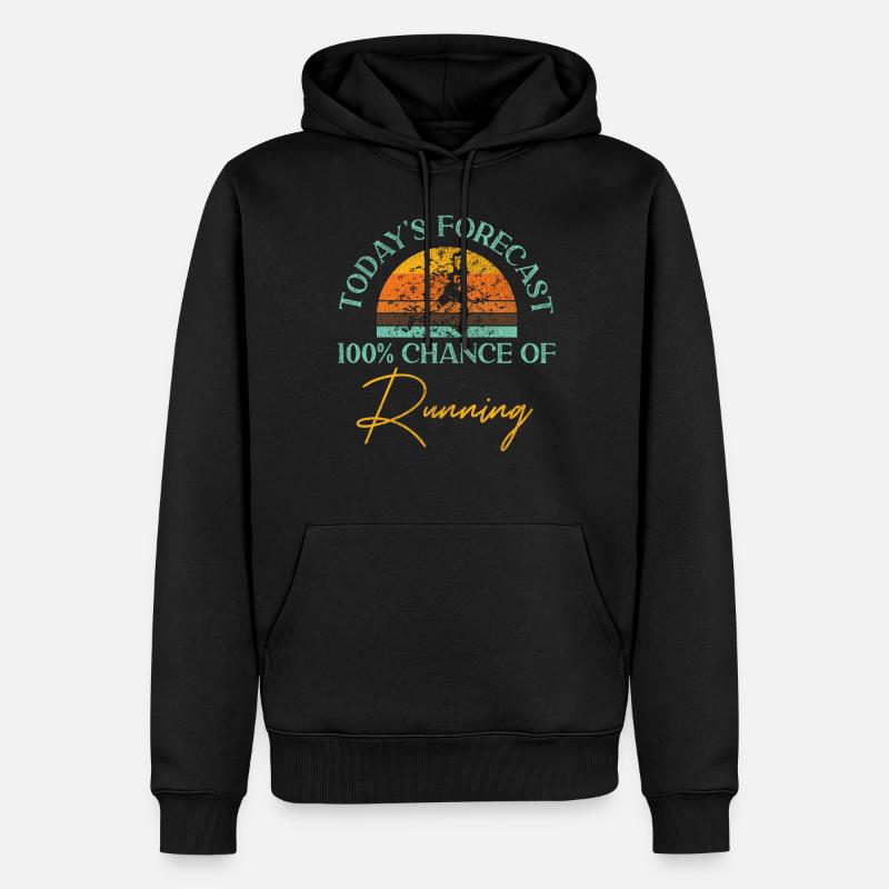 Running Runner Semi-Marathon - Sweat à capuche Premium bio Homme - noir