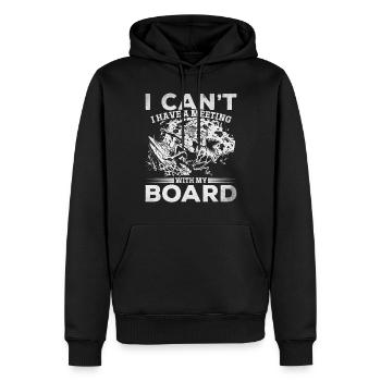 Je ne peux pas rencontrer ma planche de surf - Sweat à capuche Premium bio Homme - noir - Devant - Nico (187cm)