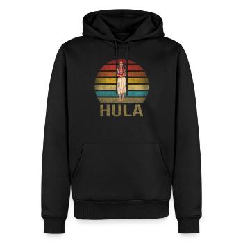Hawaii Hula Dance Retro Sunset Vintage - Männer Premium Bio Hoodie - Schwarz - Vorne - Nico (187cm)