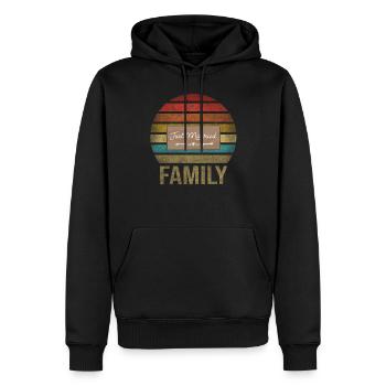 Juste marié Amour Famille Mari Femme - Sweat à capuche Premium bio Homme - noir - Devant - Nico (187cm)