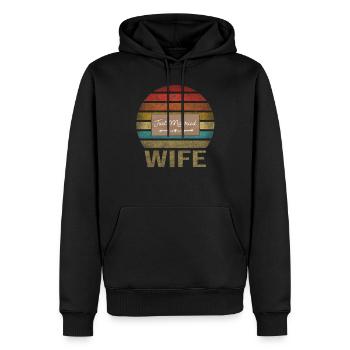 Juste marié Amour Famille Mari Femme - Sweat à capuche Premium bio Homme - noir - Devant - Nico (187cm)