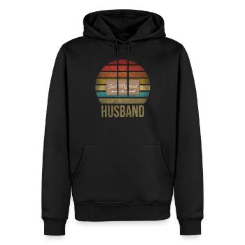 Juste marié Amour Famille Mari Femme - Sweat à capuche Premium bio Homme - noir - Devant - Nico (187cm)