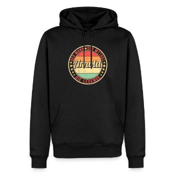 Arnold Der Mann Der Mythos Die Legende - Männer Premium Bio Hoodie - Schwarz - Vorne - Nico (187cm)