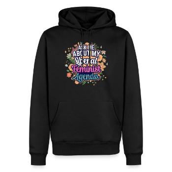 Agenda féministe libéral Féminisme Féministe - Sweat à capuche Premium bio Homme - noir - Devant - Nico (187cm)