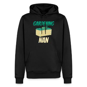 Gartenarbeit Großmutter Garten Oma Gärtnerin - Männer Premium Bio Hoodie - Schwarz - Vorne - Nico (187cm)
