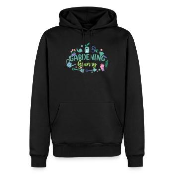 Gartenarbeit Oma Gärtnerin Garten Großmutter - Männer Premium Bio Hoodie - Schwarz - Vorne - Nico (187cm)