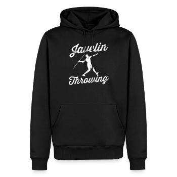Speerwerfen Speerwerfer Speerwurf Speer - Männer Premium Bio Hoodie - Schwarz - Vorne - Nico (187cm)