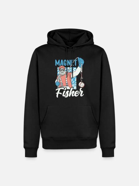 Magnetfischer Magnet Magnetfischen - Männer Premium Bio Hoodie - Schwarz