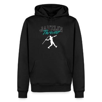 Speerwerfer Speer Speerwerfen Speerwurf - Männer Premium Bio Hoodie - Schwarz - Vorne - Nico (187cm)