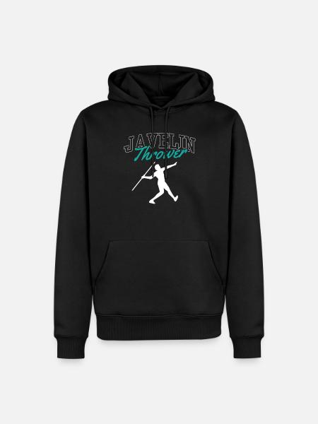 Speerwerfer Speer Speerwerfen Speerwurf - Männer Premium Bio Hoodie - Schwarz