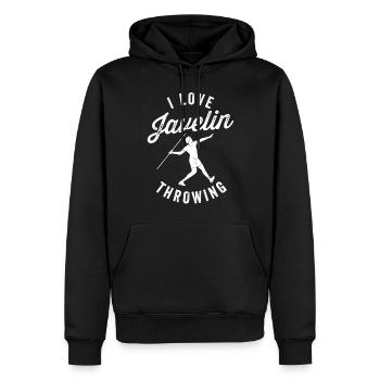 Ich Liebe Speerwerfen Speer Speerwerfer Speerwurf - Männer Premium Bio Hoodie - Schwarz - Vorne - Nico (187cm)