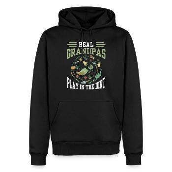 Echte Großväter Spielen Im Dreck Gartenarbeit - Männer Premium Bio Hoodie - Schwarz - Vorne - Nico (187cm)