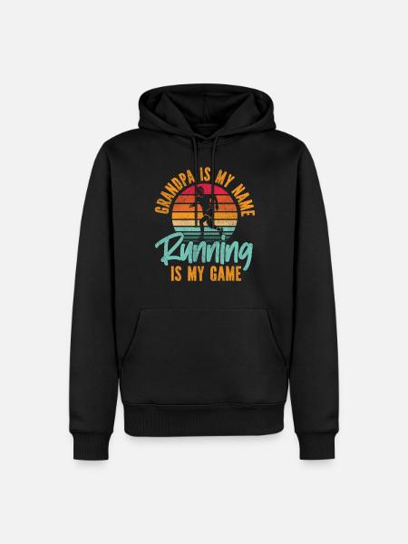 Running Runner Half Marathon - Men’s Premium Organic Hoodie - black