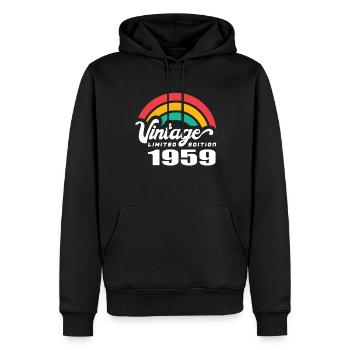 Vintage Geburtstag Geburtstag Retro 1959 Limited - Männer Premium Bio Hoodie - Schwarz - Vorne - Nico (187cm)