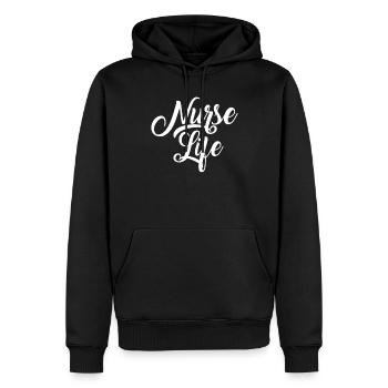 Krankenschwester Leben - Männer Premium Bio Hoodie - Schwarz - Vorne - Nico (187cm)