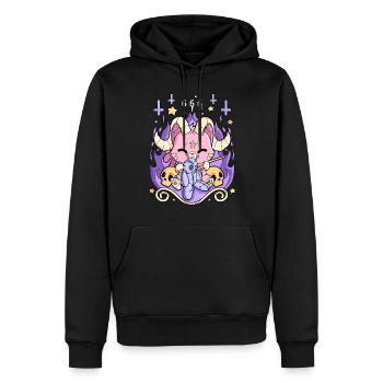 Gothic Kawaii Creepy Pastel Goth Chibi Kawaii - Männer Premium Bio Hoodie - Schwarz - Vorne - Nico (187cm)