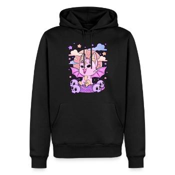 Pastel Goth Gruseliges Geschenk Creepy Kawaii - Männer Premium Bio Hoodie - Schwarz - Vorne - Nico (187cm)