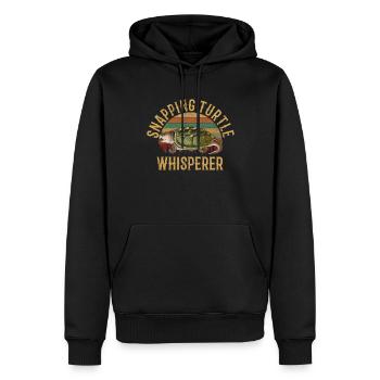 snapping turtle whisperer, snapping turtle - Men’s Premium Organic Hoodie - black - Front - Nico (187cm)