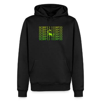 Scorpion - Men’s Premium Organic Hoodie - black - Front - Nico (187cm)