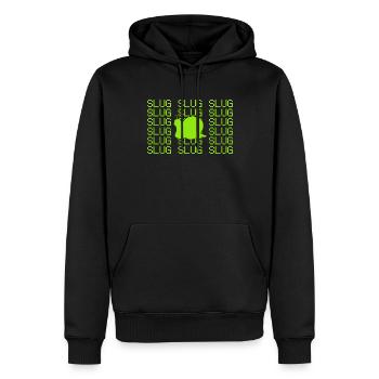 Escargot - Sweat à capuche Premium bio Homme - noir - Devant - Nico (187cm)