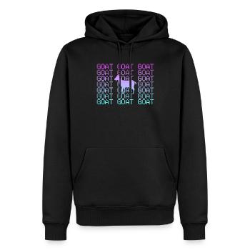 Chèvre - Sweat à capuche Premium bio Homme - noir - Devant - Nico (187cm)