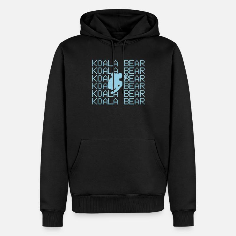 Ours Koala - Sweat à capuche Premium bio Homme - noir