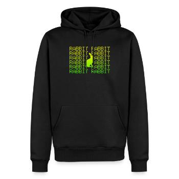 Lièvre - Sweat à capuche Premium bio Homme - noir - Devant - Nico (187cm)