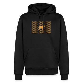 Canine - Sweat à capuche Premium bio Homme - noir - Devant - Nico (187cm)