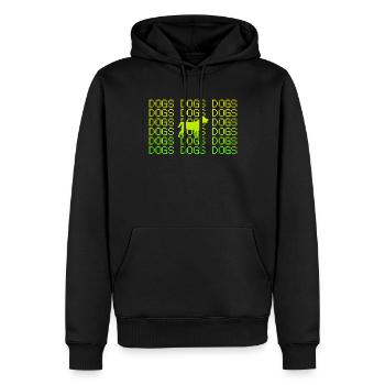 Canine - Sweat à capuche Premium bio Homme - noir - Devant - Nico (187cm)
