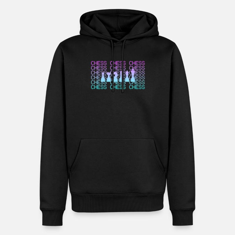 Échecs - Sweat à capuche Premium bio Homme - noir
