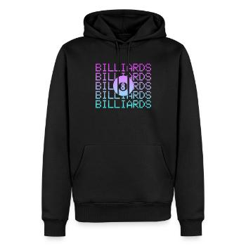 Billiard - Männer Premium Bio Hoodie - Schwarz - Vorne - Nico (187cm)