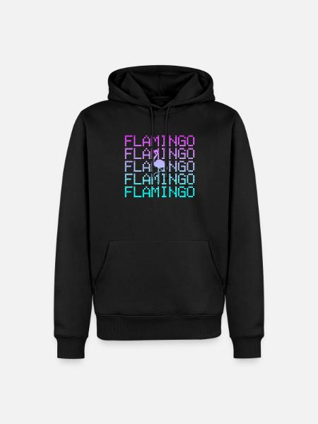 Flamant - Sweat à capuche Premium bio Homme - noir
