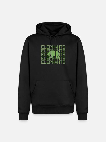 Elephant - Men’s Premium Organic Hoodie - black