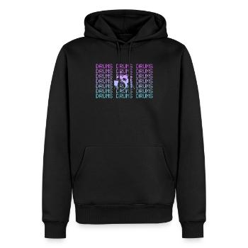 Percussion - Sweat à capuche Premium bio Homme - noir - Devant - Nico (187cm)