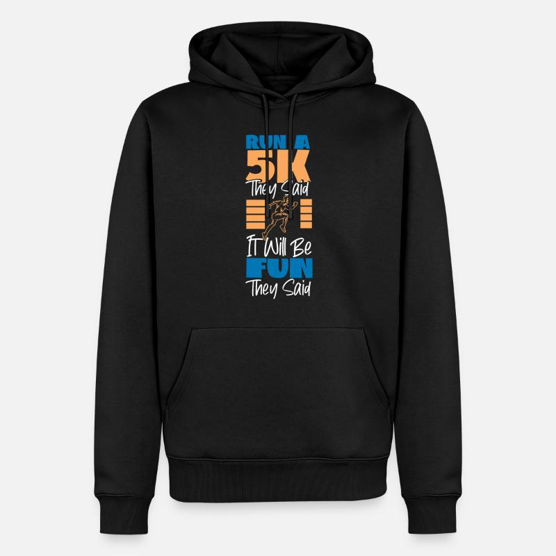 Running Runner Semi-Marathon - Sweat à capuche Premium bio Homme - noir