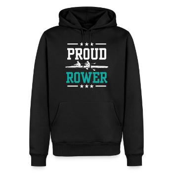 Fier Rameur Aviron Aviron Aviron Bateau Aviron - Sweat à capuche Premium bio Homme - noir - Devant - Nico (187cm)