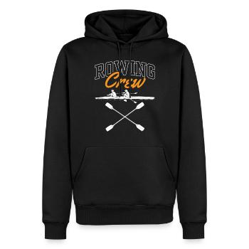 Rudermannschaft Ruderboot Ruder Rudern Ruderer - Männer Premium Bio Hoodie - Schwarz - Vorne - Nico (187cm)