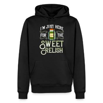 Sweet Relish Pickles Bottle Spice Jar - Men’s Premium Organic Hoodie - black - Front - Nico (187cm)