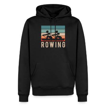 Rowing Rowing Rowing Boat Rowing Rowing Rowing - Men’s Premium Organic Hoodie - black - Front - Nico (187cm)