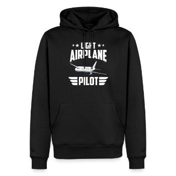 Pilot Eines Leichtflugzeugs Kleinflugzeug Jet - Männer Premium Bio Hoodie - Schwarz - Vorne - Nico (187cm)