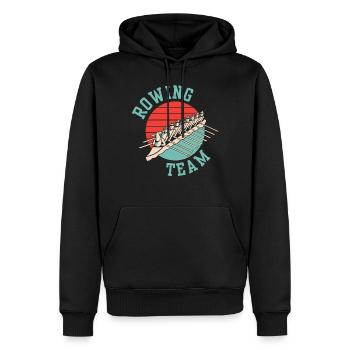 Rudermannschaft Ruderer Ruderboot Rudern Ruder - Männer Premium Bio Hoodie - Schwarz - Vorne - Nico (187cm)