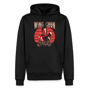 Wing Chun Vater Trainer Kampfsport Kampfkunst - Männer Premium Bio Hoodie - Schwarz - Vorne - Nico (187cm)
